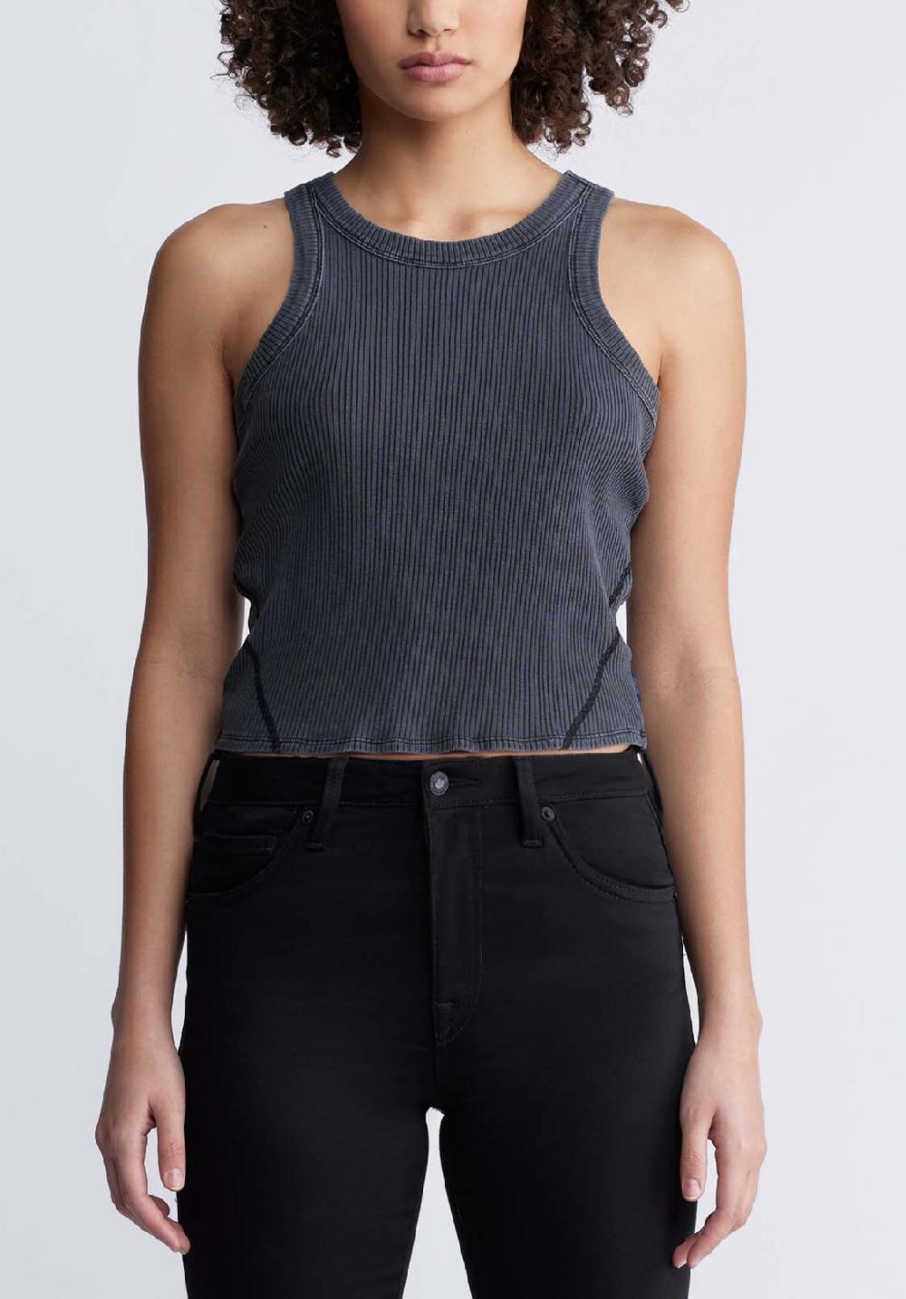 buffalo david bitton Regine Women’s Ribbed Tank Top in Black