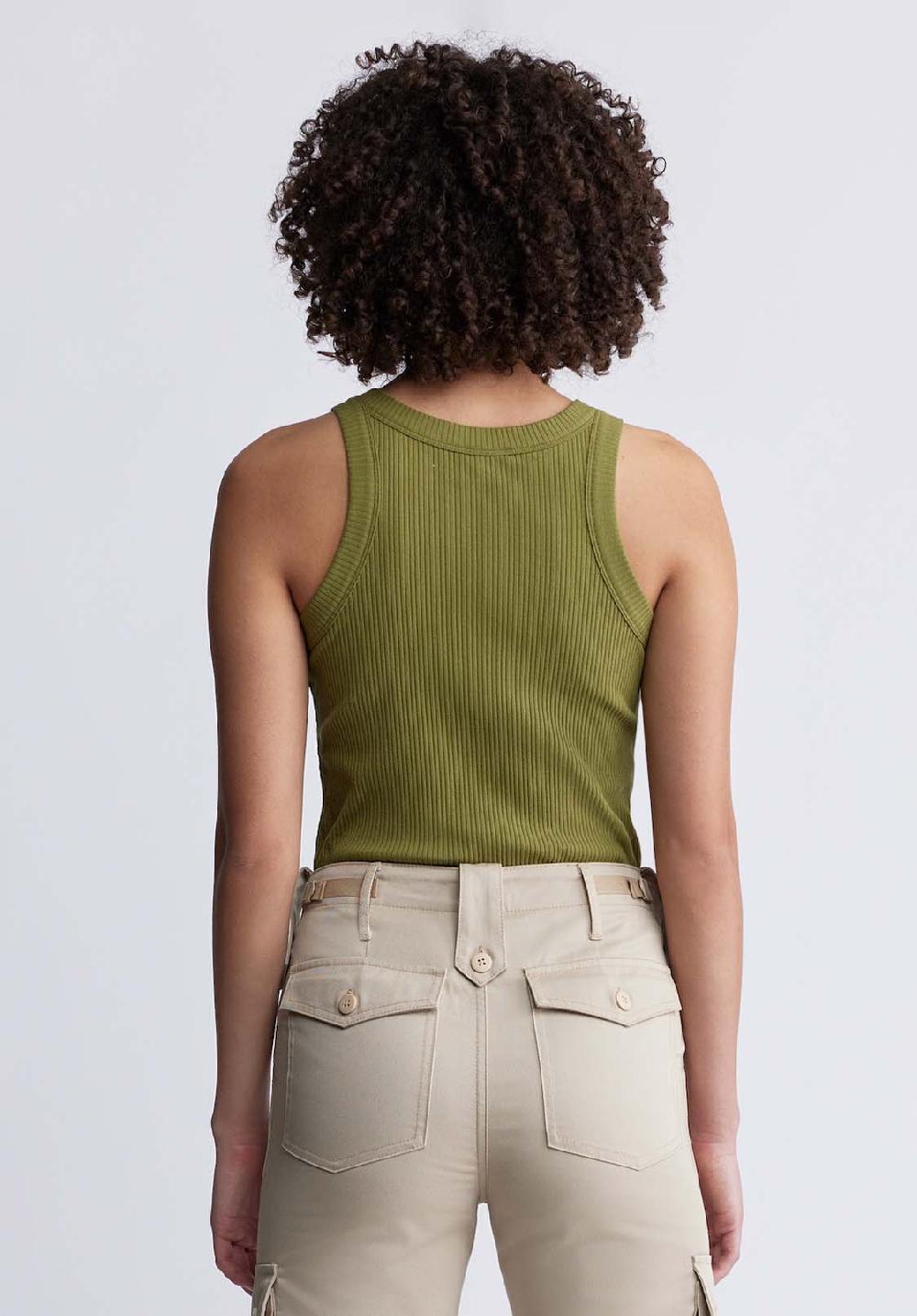 Buffalo David Bitton Regine Women’s Ribbed Tank Top In Olive