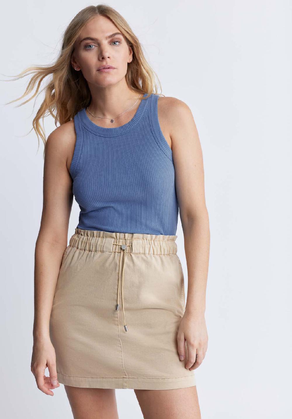 Buffalo David Bitton Regine Women’s Ribbed Tank Top In Riviera Blue