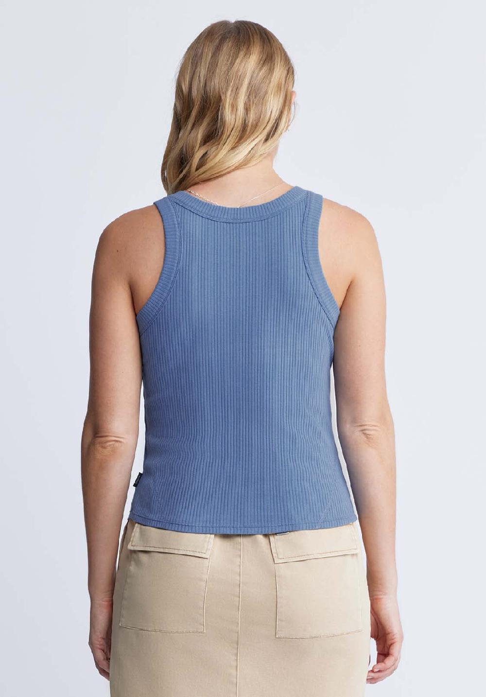 Buffalo David Bitton Regine Women’s Ribbed Tank Top In Riviera Blue