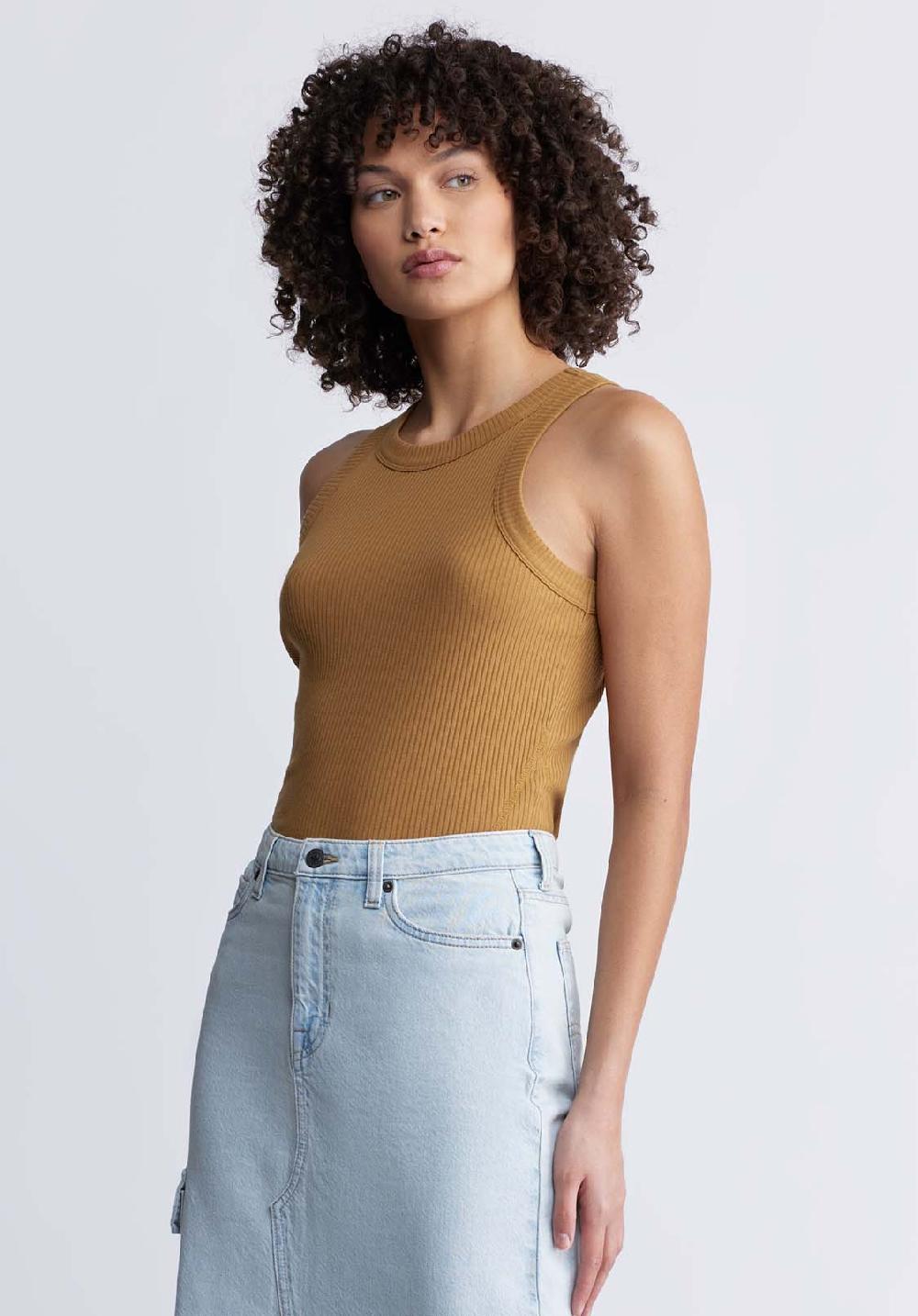 Buffalo David Bitton Regine Women’s Ribbed Tank Top In Tan