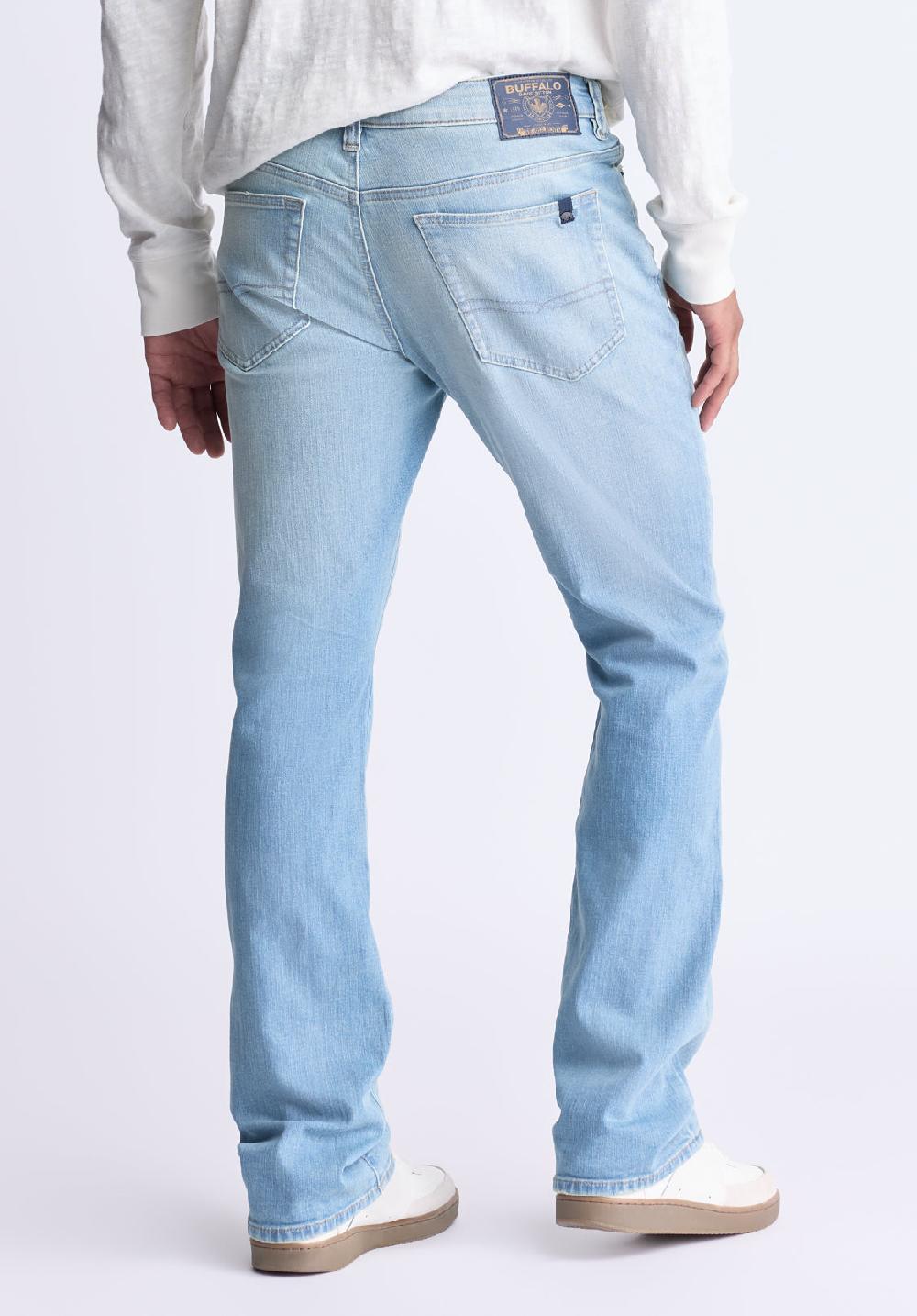 Buffalo David Bitton Relaxed Boot Game Men's Vintage Feel Jeans Light Blue