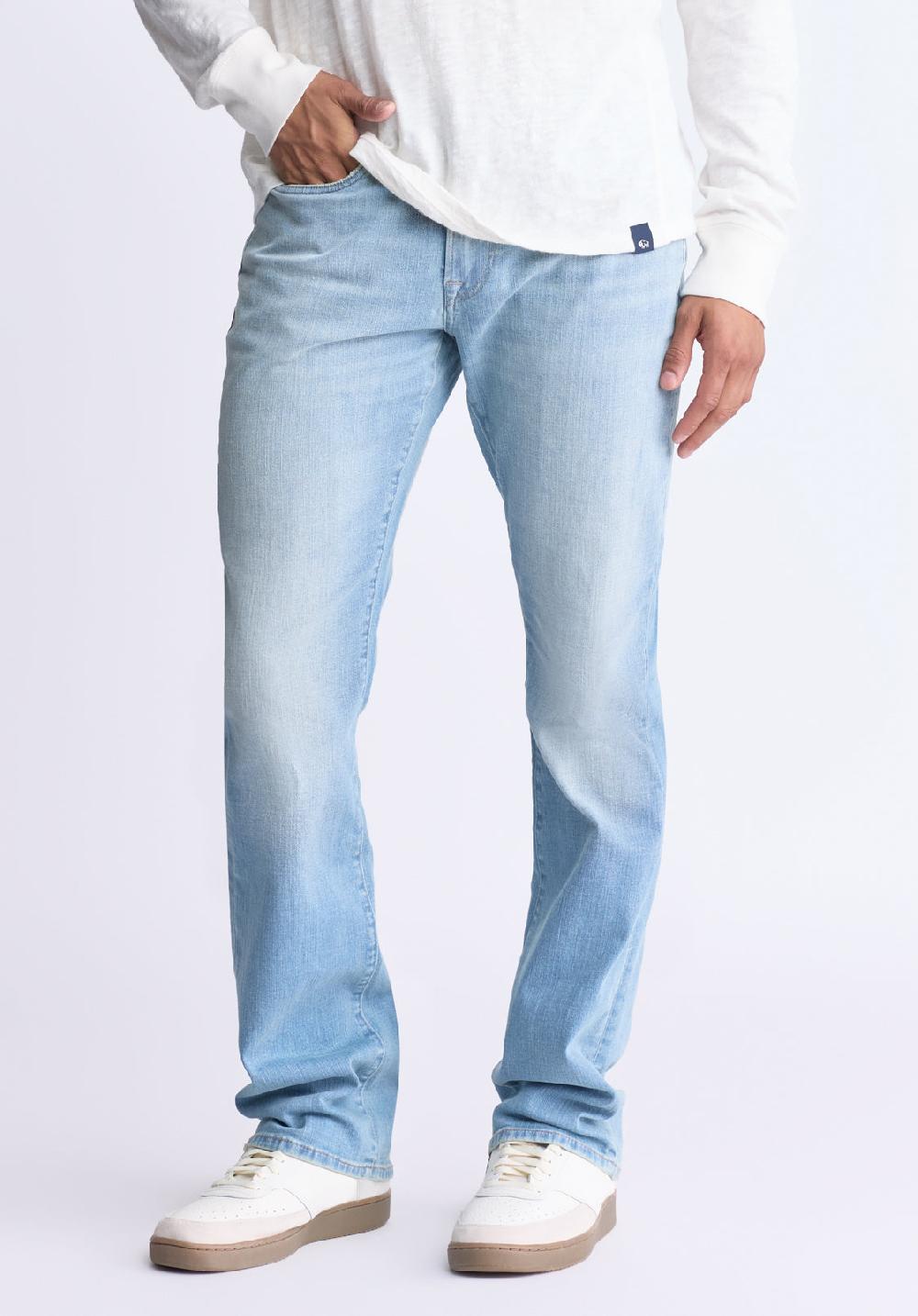 buffalo david bitton Relaxed Boot Game Men's Vintage Feel Jeans Light blue