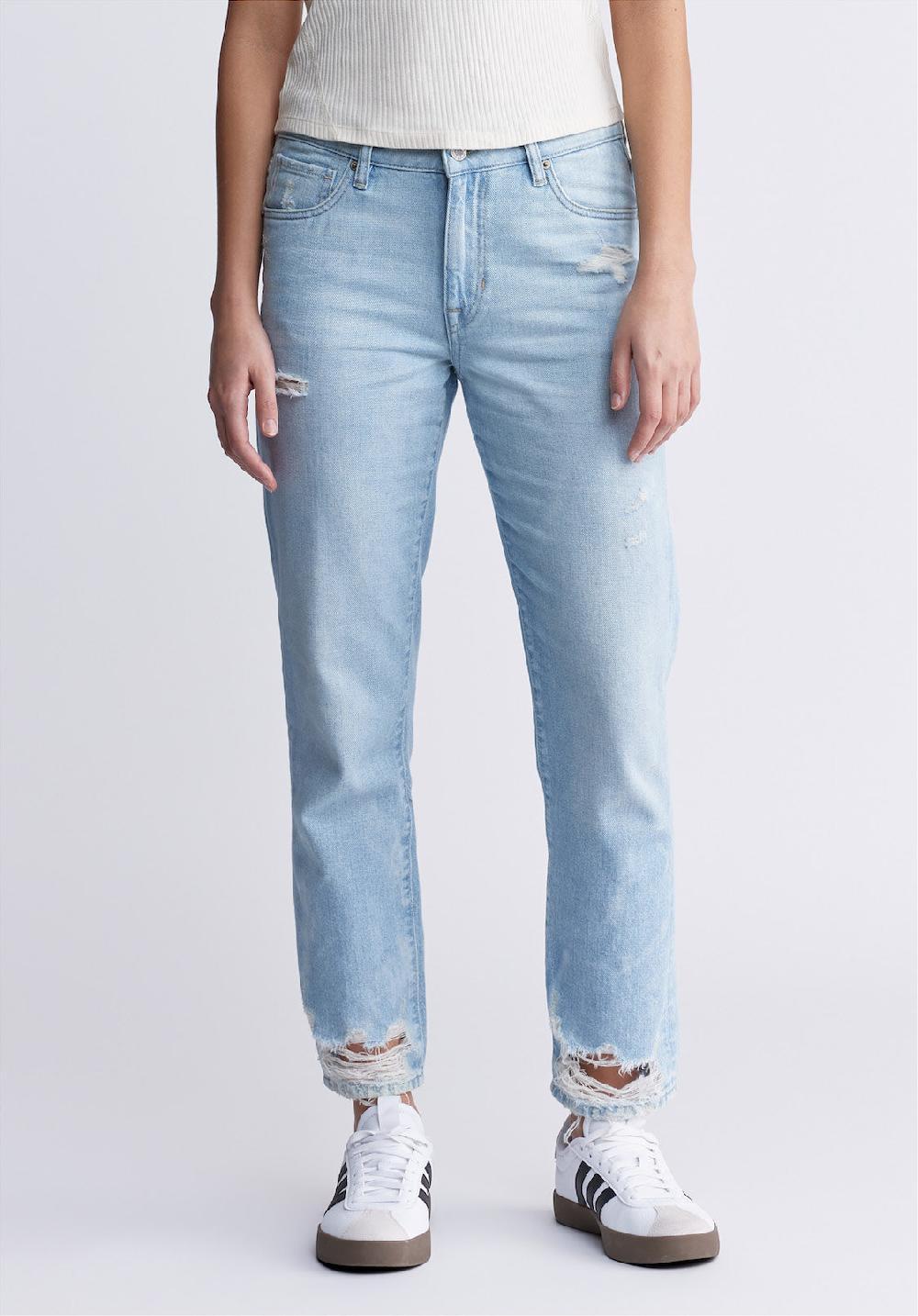 buffalo david bitton Relaxed Boyfriend Madison Women's Jeans in Distressed Vintage