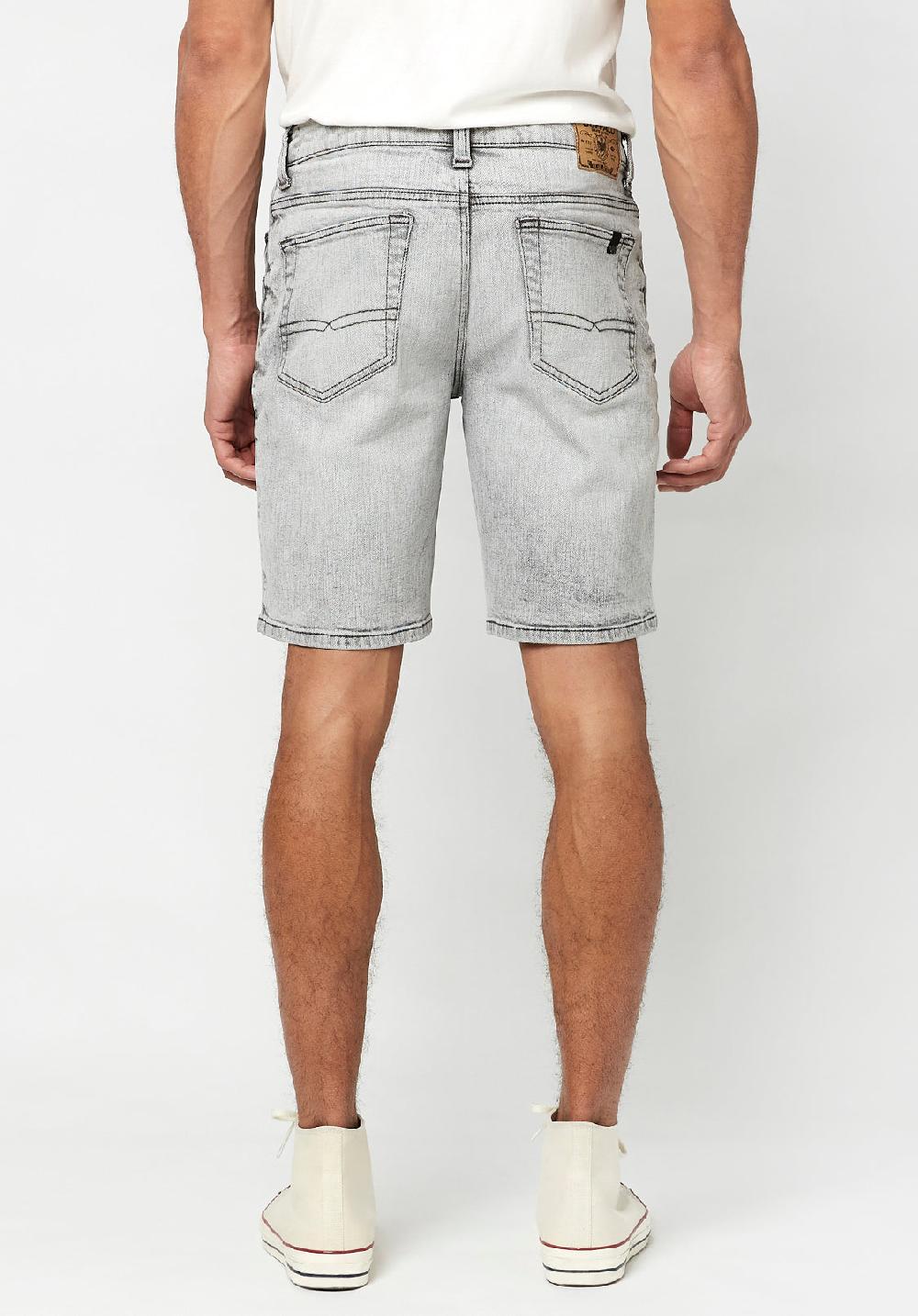 Buffalo David Bitton Relaxed Straight Dean Acid Creased Shorts