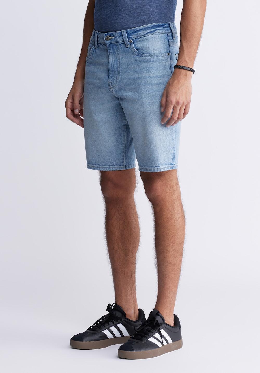 Buffalo David Bitton Relaxed Straight Dean Men's Denim Shorts In Authentic Worn Wash