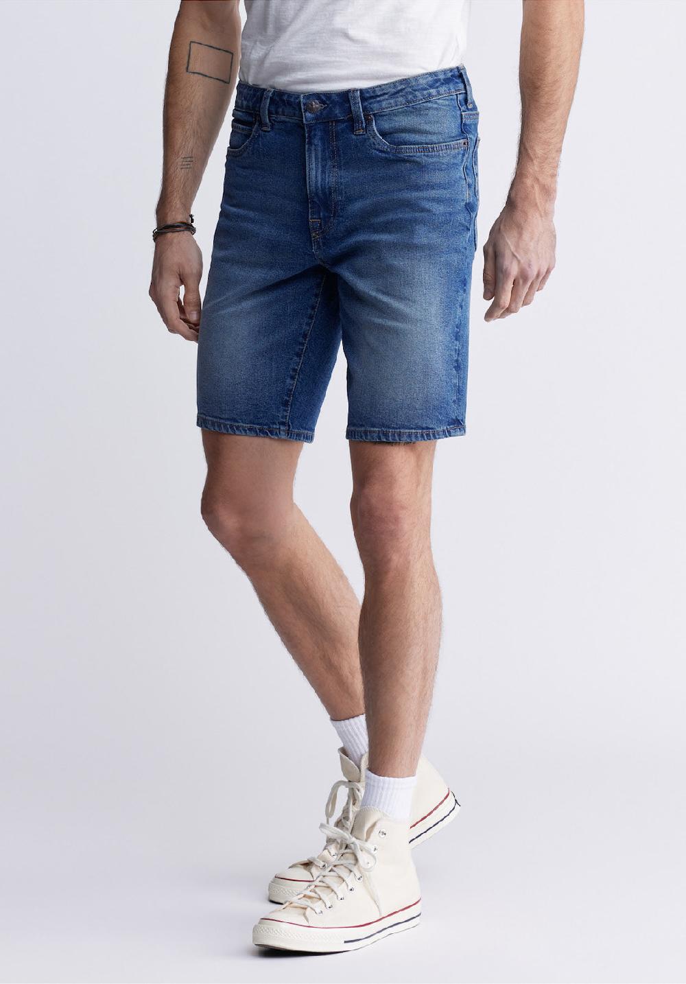 Buffalo David Bitton Relaxed Straight Dean Men's Denim Shorts In Contrast Blue