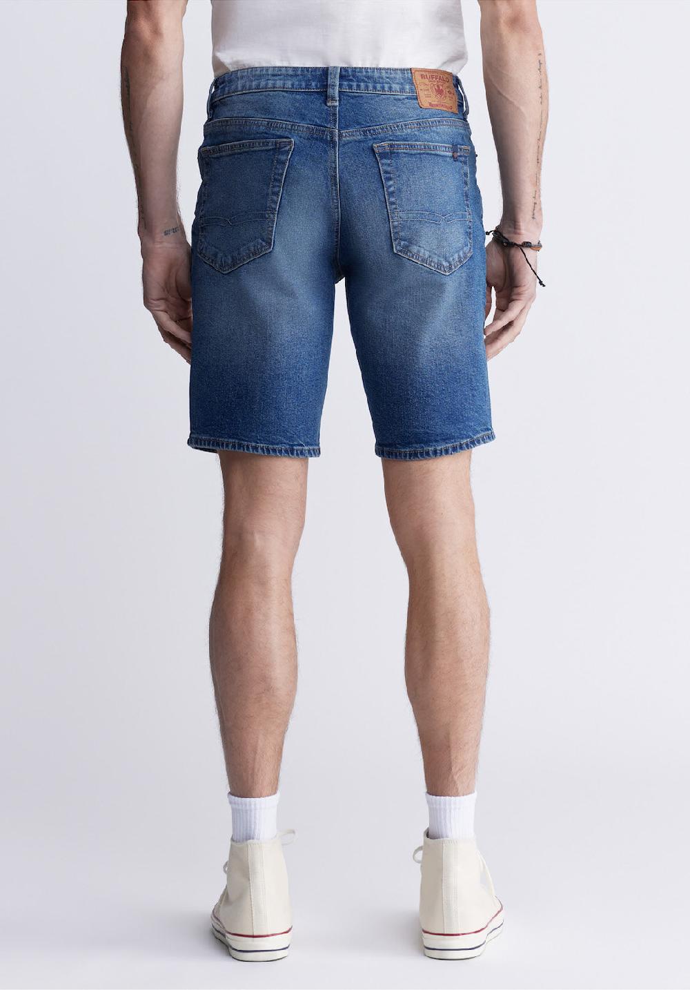 Buffalo David Bitton Relaxed Straight Dean Men's Denim Shorts In Contrast Blue