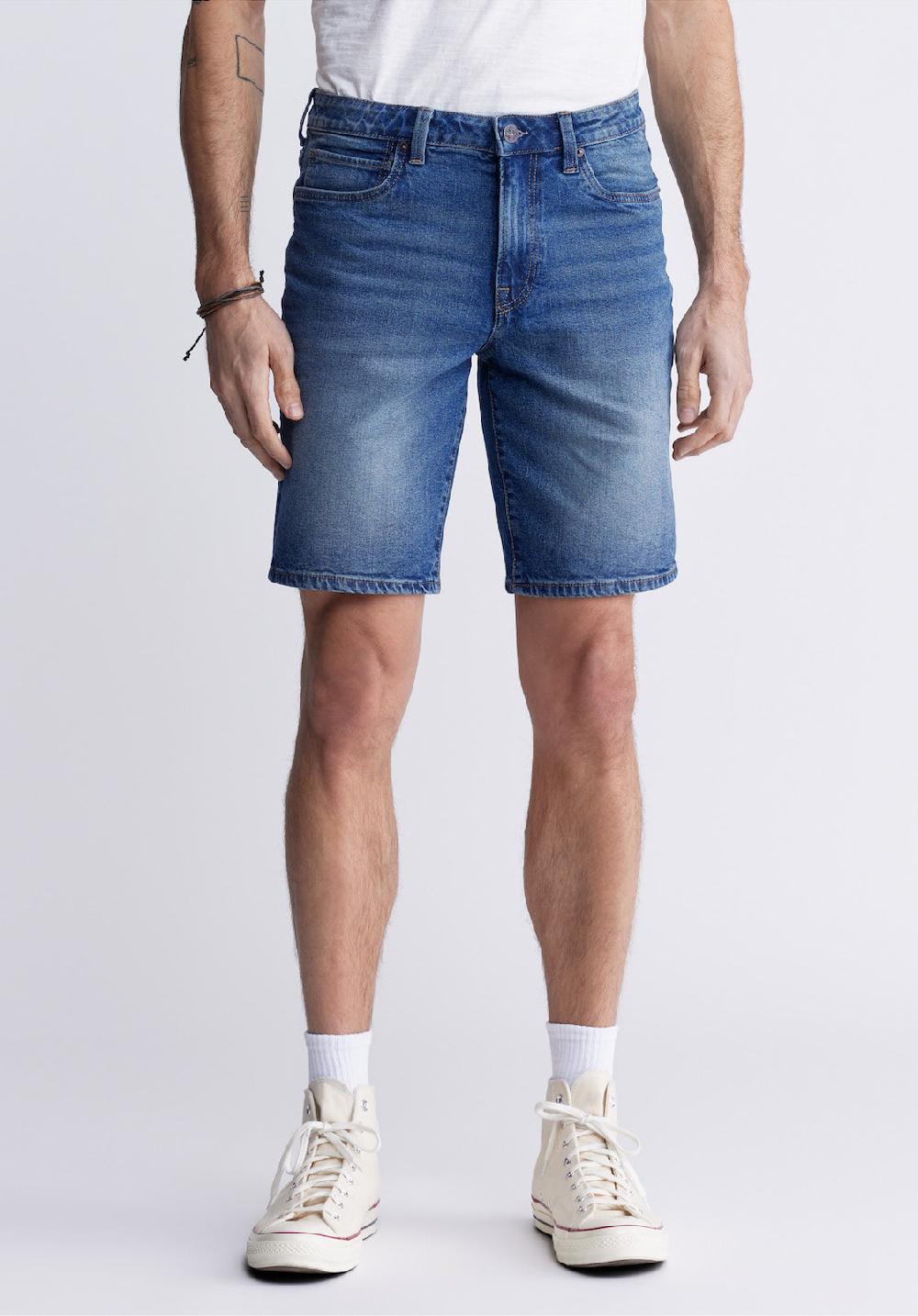buffalo david bitton Relaxed Straight Dean Men's Denim Shorts in Contrast Blue