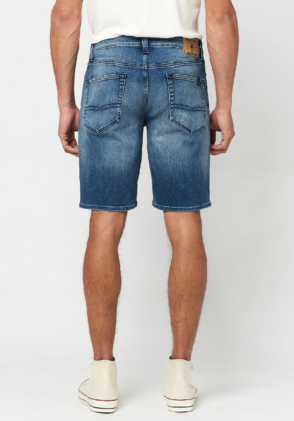 Buffalo David Bitton Relaxed Straight Dean Men's Shorts In Authentic Blue