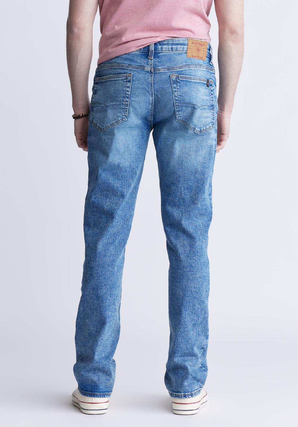 Buffalo David Bitton Relaxed Straight Driven Men's Jeans Heavily Sanded And Worked