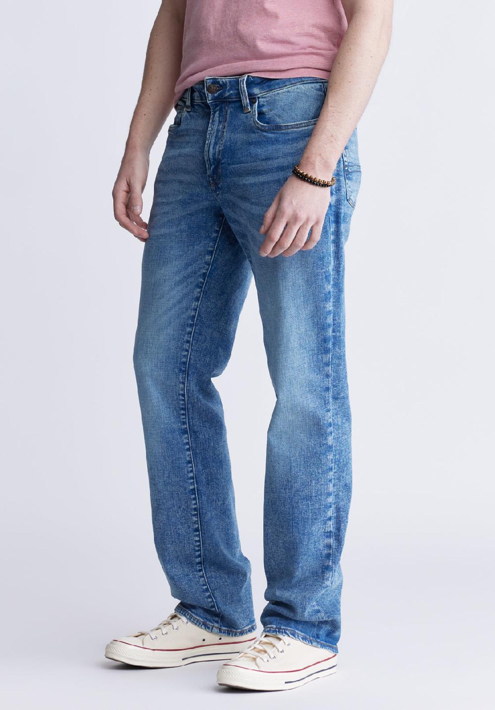 Buffalo David Bitton Relaxed Straight Driven Men's Jeans Heavily Sanded And Worked