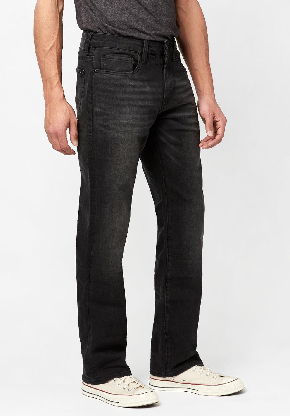 Buffalo David Bitton Relaxed Straight Driven Men's Jeans In Black Wash