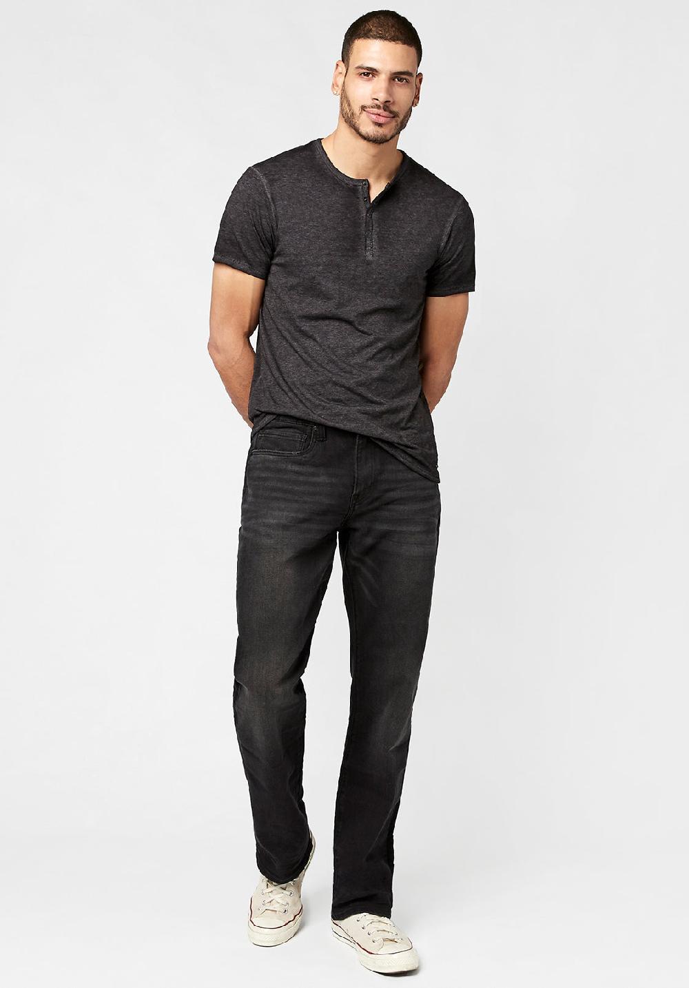 Buffalo David Bitton Relaxed Straight Driven Men's Jeans In Black Wash