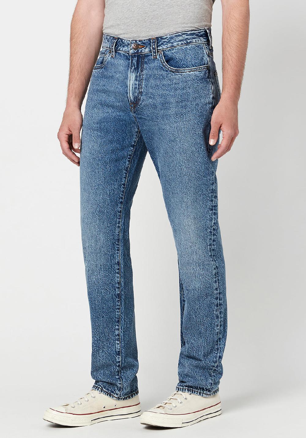 Buffalo David Bitton Relaxed Tapered Ben Men's Jeans In Stonewashed Blue