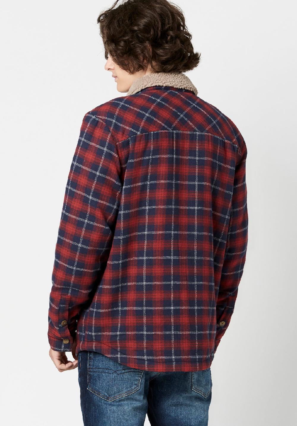 Buffalo David Bitton Sahot Men's Shacket In Red Plaid