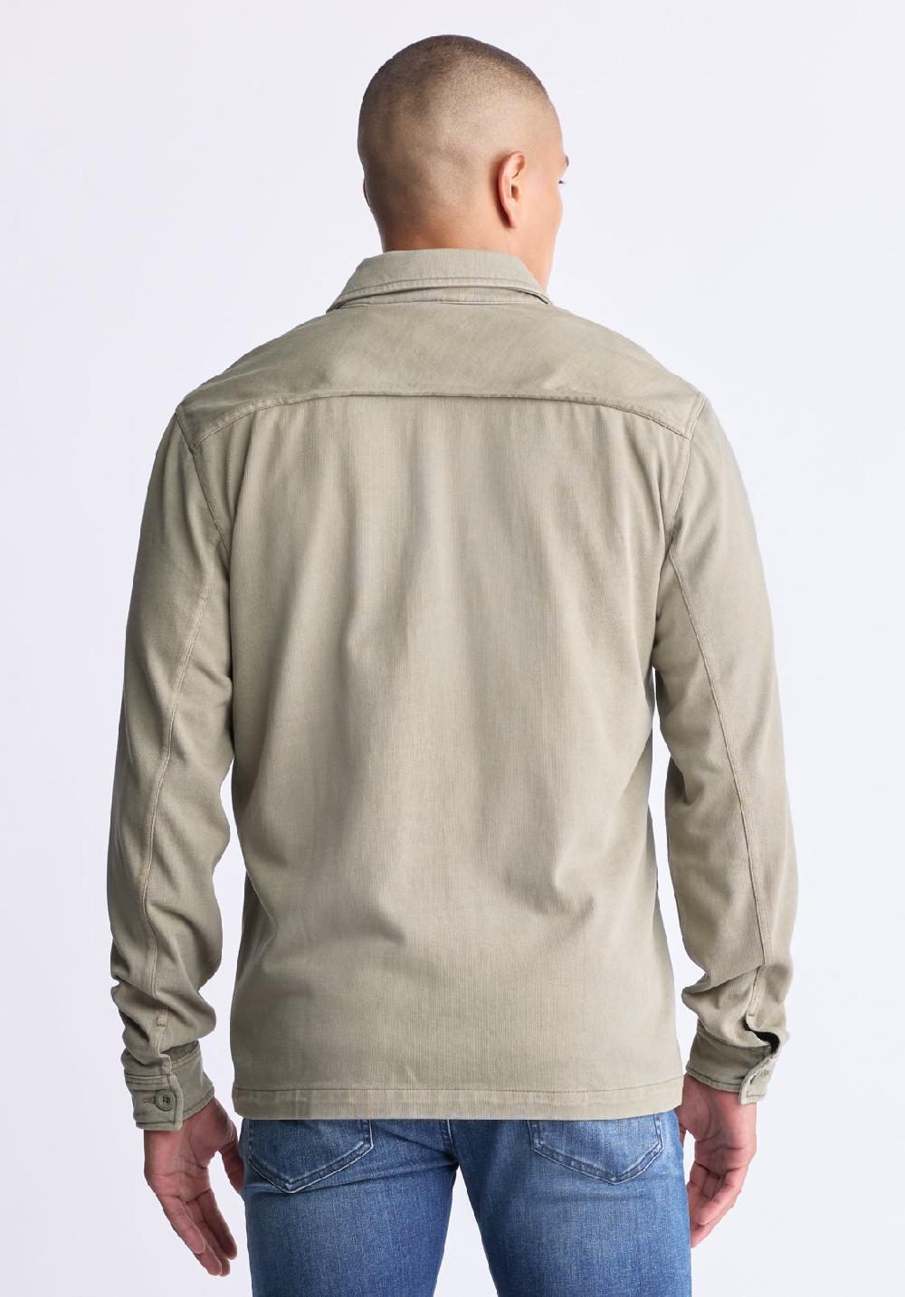 Buffalo David Bitton Salto Men's Utility Button-Up Shirt Jacket Army Green