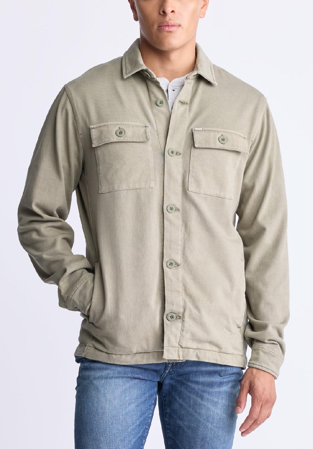 buffalo david bitton Salto Men's Utility Button-Up Shirt Jacket Army green