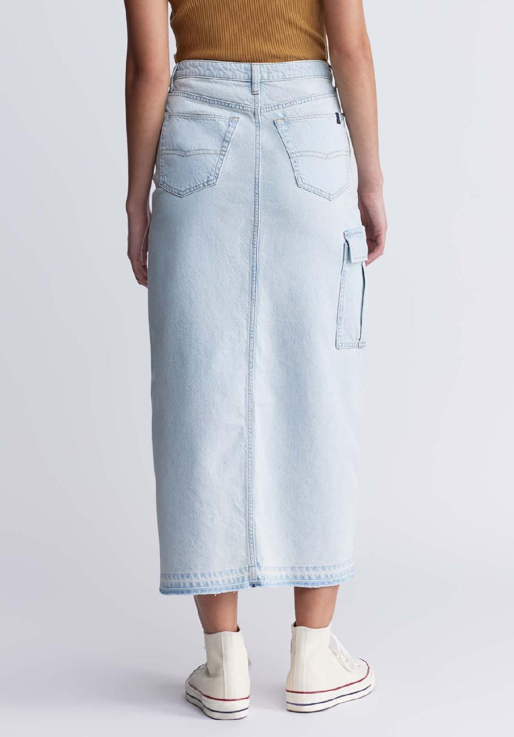 Buffalo David Bitton Samantha Women's High Waist Skirt In Bleached Wash