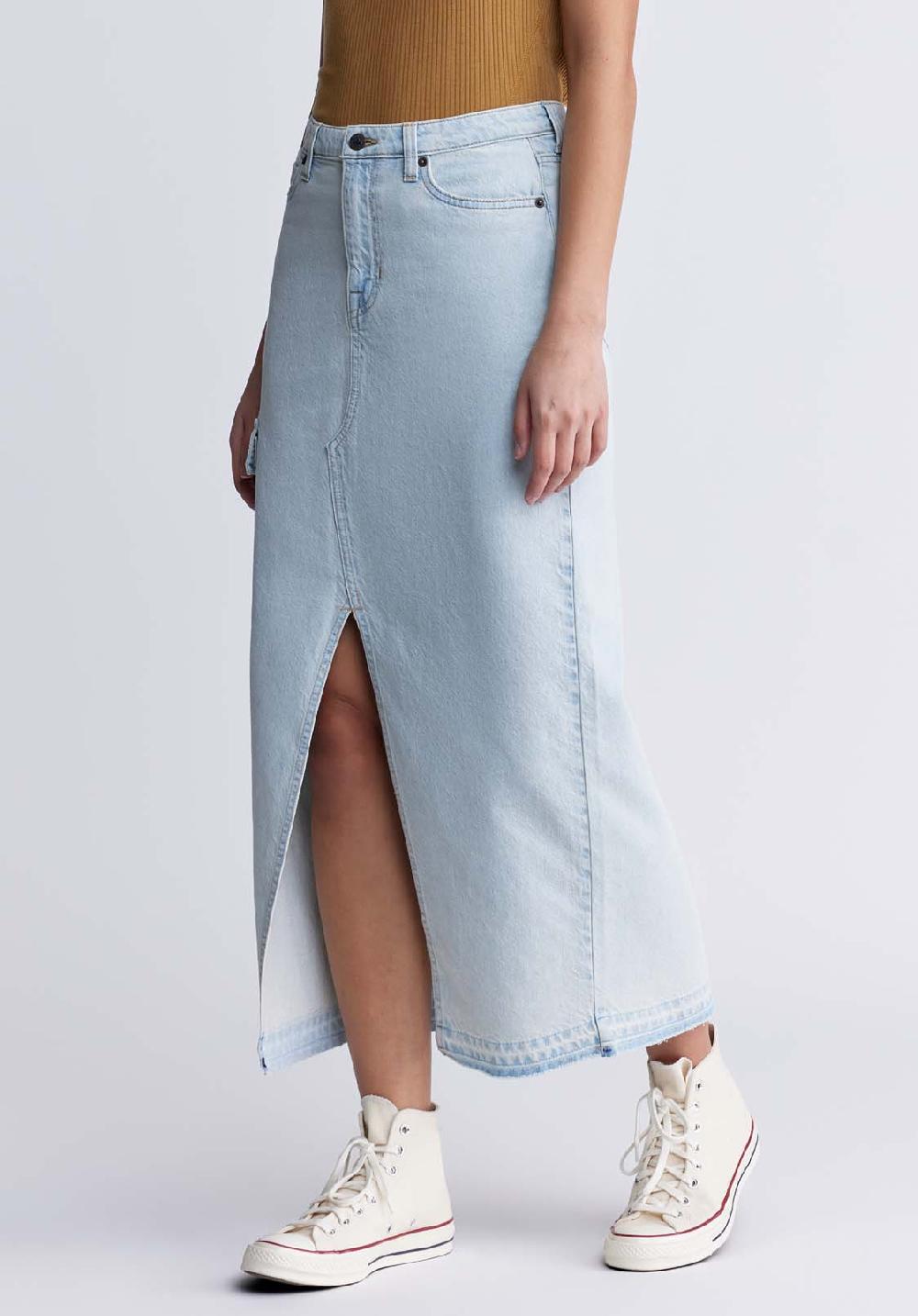 Buffalo David Bitton Samantha Women's High Waist Skirt In Bleached Wash