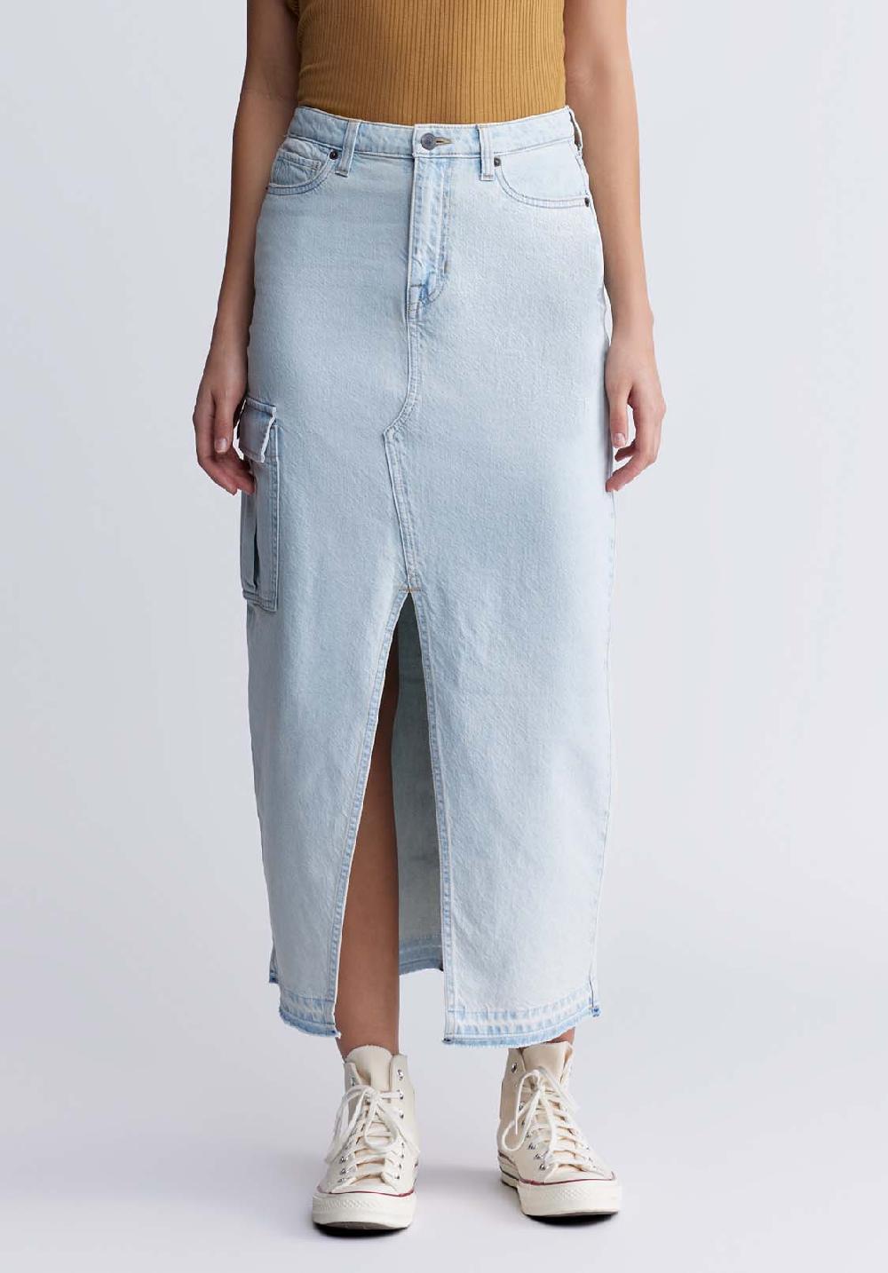 buffalo david bitton Samantha Women's High Waist Skirt in bleached Wash