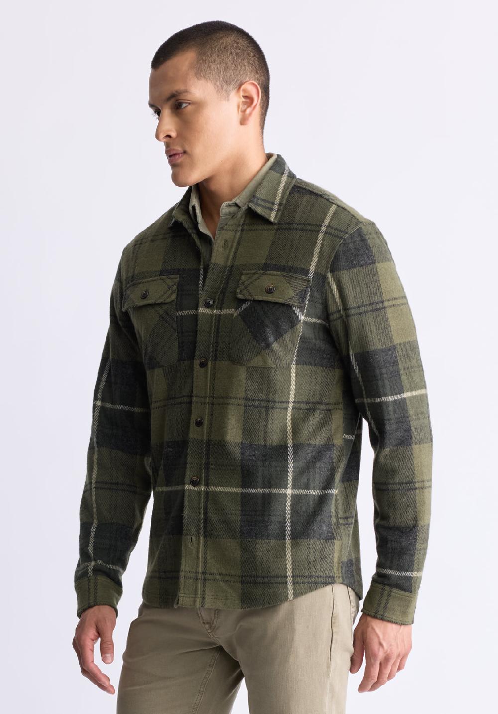 Buffalo David Bitton Samme Men's Plaid Blanket Shirt Fern Green