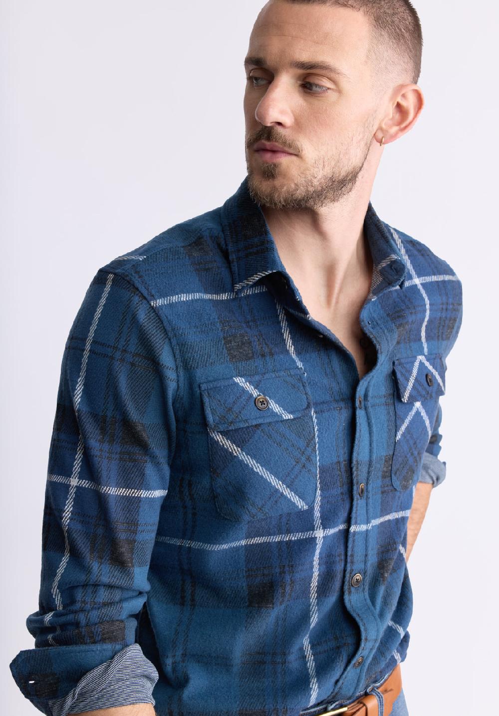 Buffalo David Bitton Samme Men's Plaid Blanket Shirt Whale