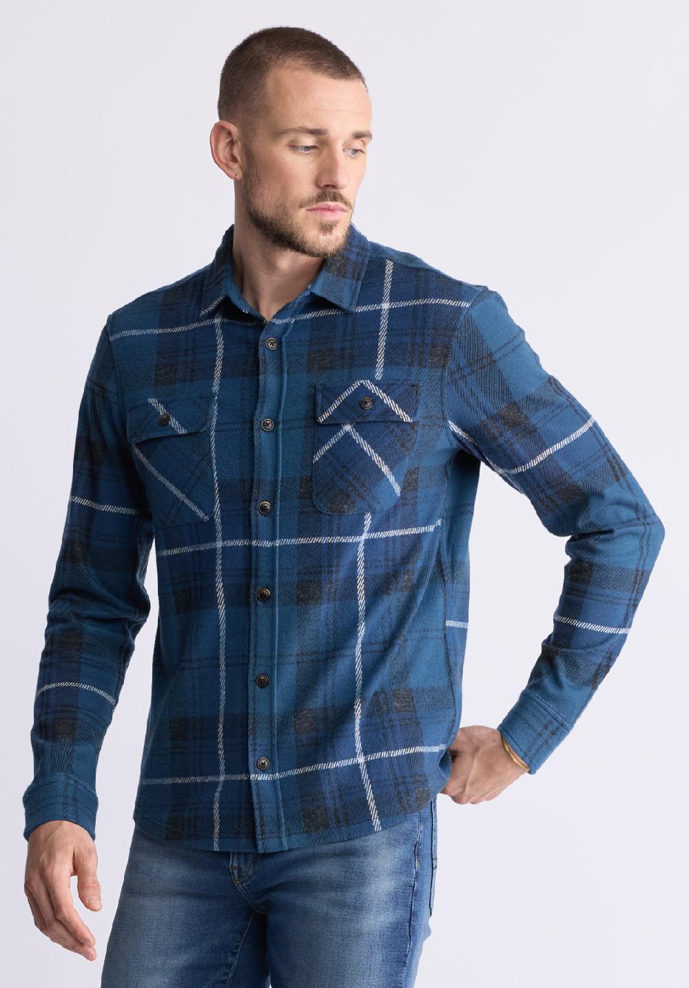 Buffalo David Bitton Samme Men's Plaid Blanket Shirt Whale