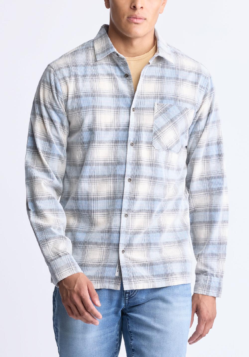 buffalo david bitton Satro Men's Plaid Button-Up Shirt Bue