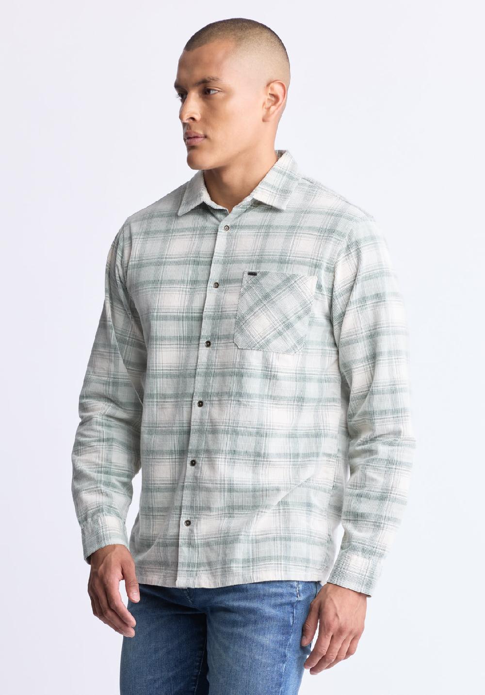 Buffalo David Bitton Satro Men's Plaid Button-Up Shirt Green