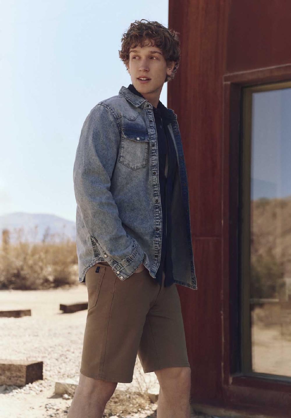 Buffalo David Bitton Sheldon Men’s Long-Sleeve Shirt In Light Denim Blue