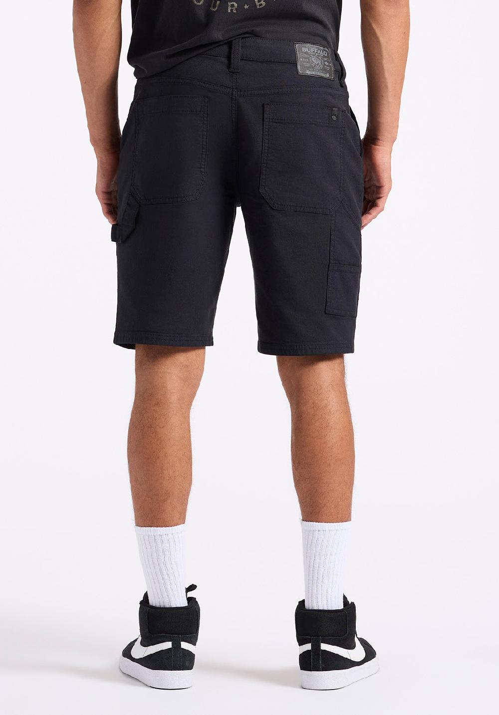 Buffalo David Bitton Short Cargo Utilitaire Droit Décontracté Pour Homme Dean Noir