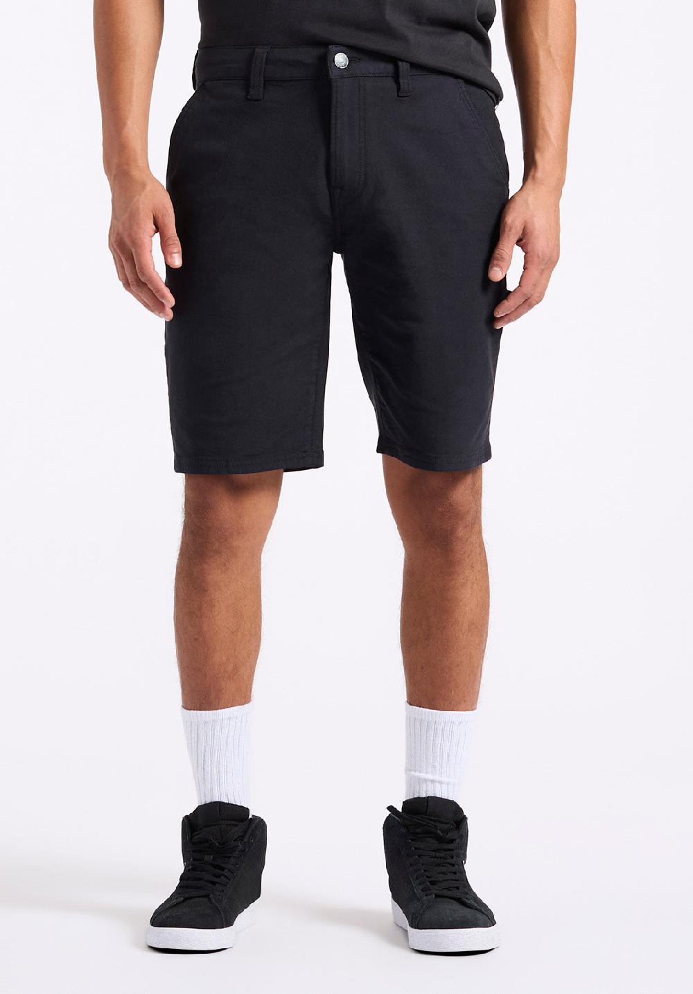 buffalo david bitton Short cargo utilitaire droit décontracté pour homme Dean Noir