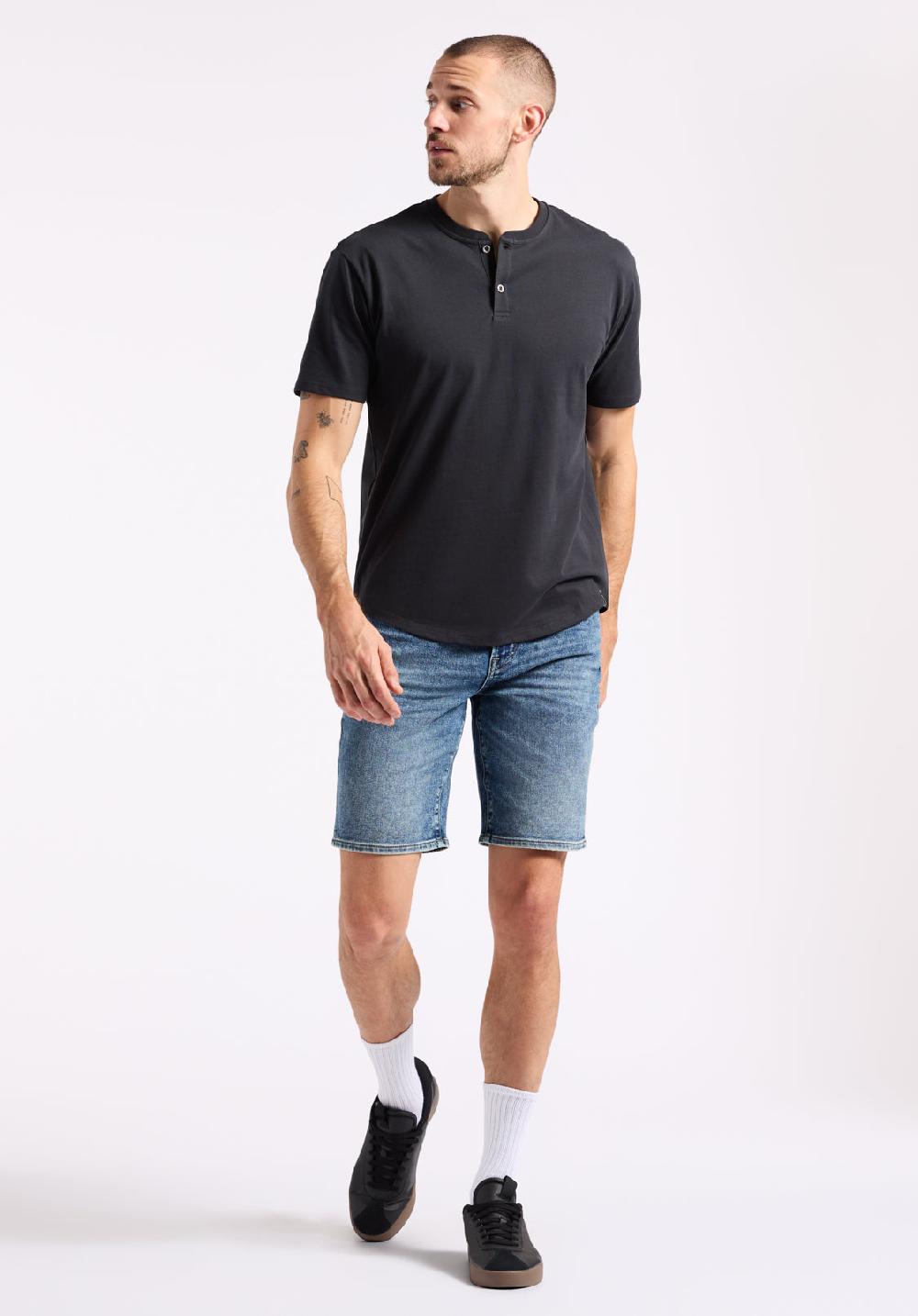 Buffalo David Bitton Short Droit Décontracté Freedom Flex Pour Homme Dean Indigo Vintage Sablé