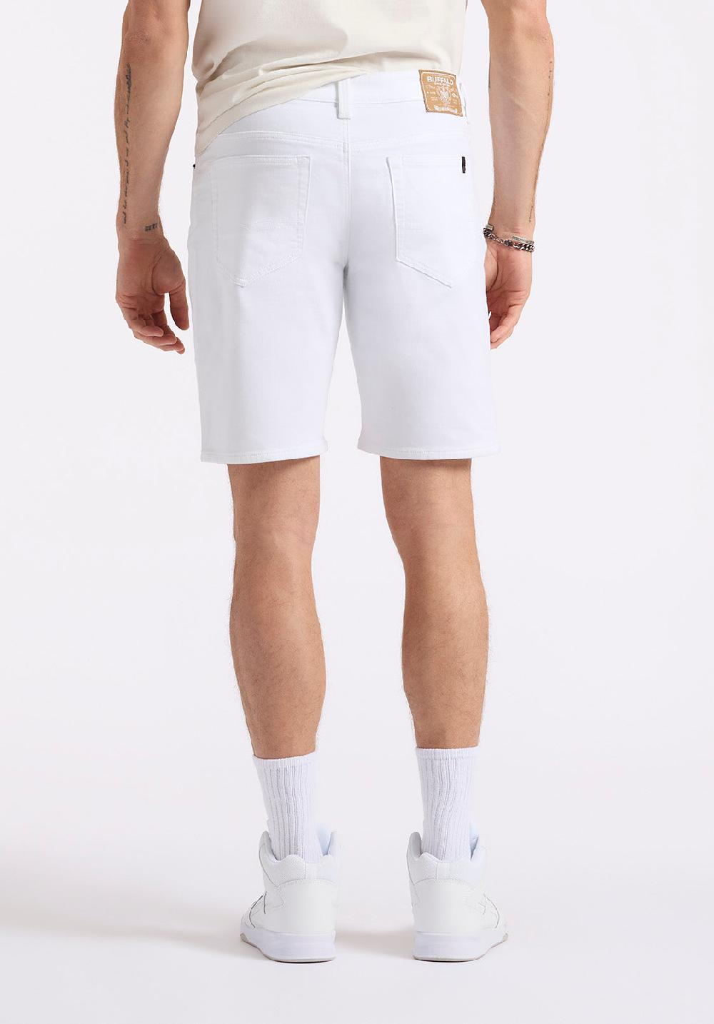 Buffalo David Bitton Short Droit Décontracté Freedom Flex Pour Homme Dean Blanc