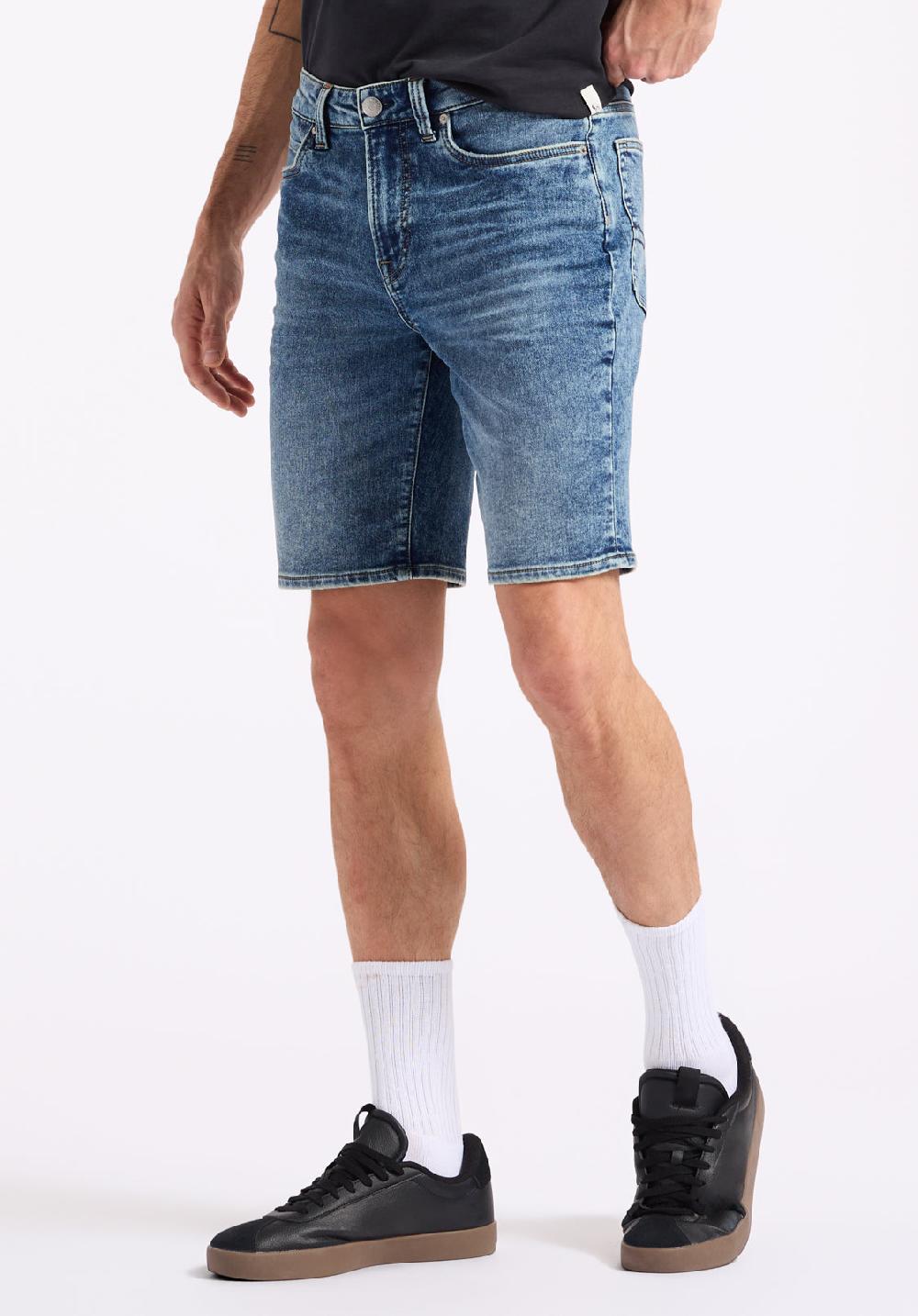 Buffalo David Bitton Short Droit Décontracté Freedom Flex Pour Homme Dean Indigo Vintage Sablé