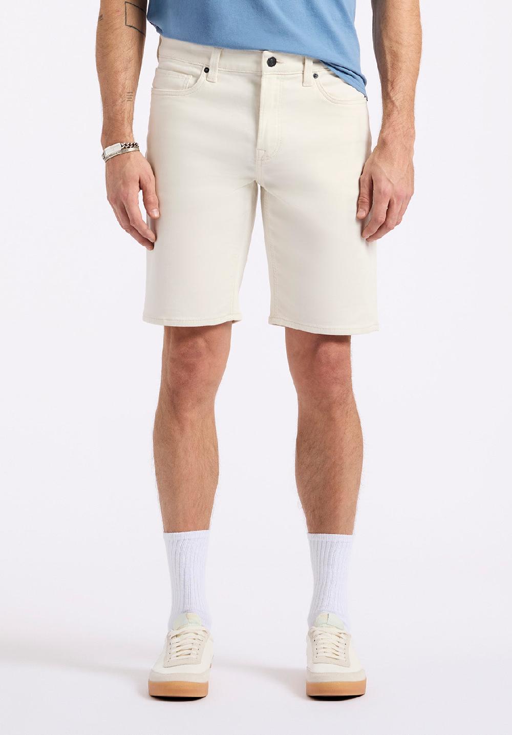 buffalo david bitton Short droit décontracté Freedom Flex pour homme Dean Blanc vanille