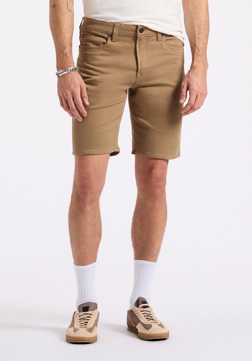 buffalo david bitton Short droit décontracté Freedom Flex pour homme Dean Beige foncé