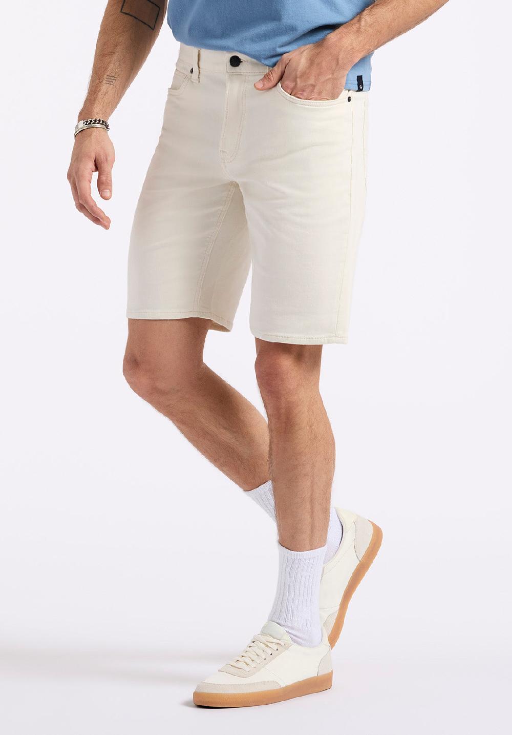 Buffalo David Bitton Short Droit Décontracté Freedom Flex Pour Homme Dean Blanc Vanille