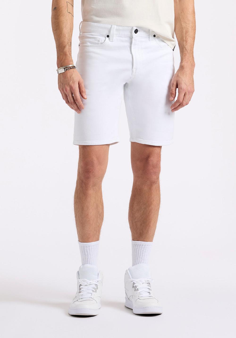 buffalo david bitton Short droit décontracté Freedom Flex pour homme Dean Blanc