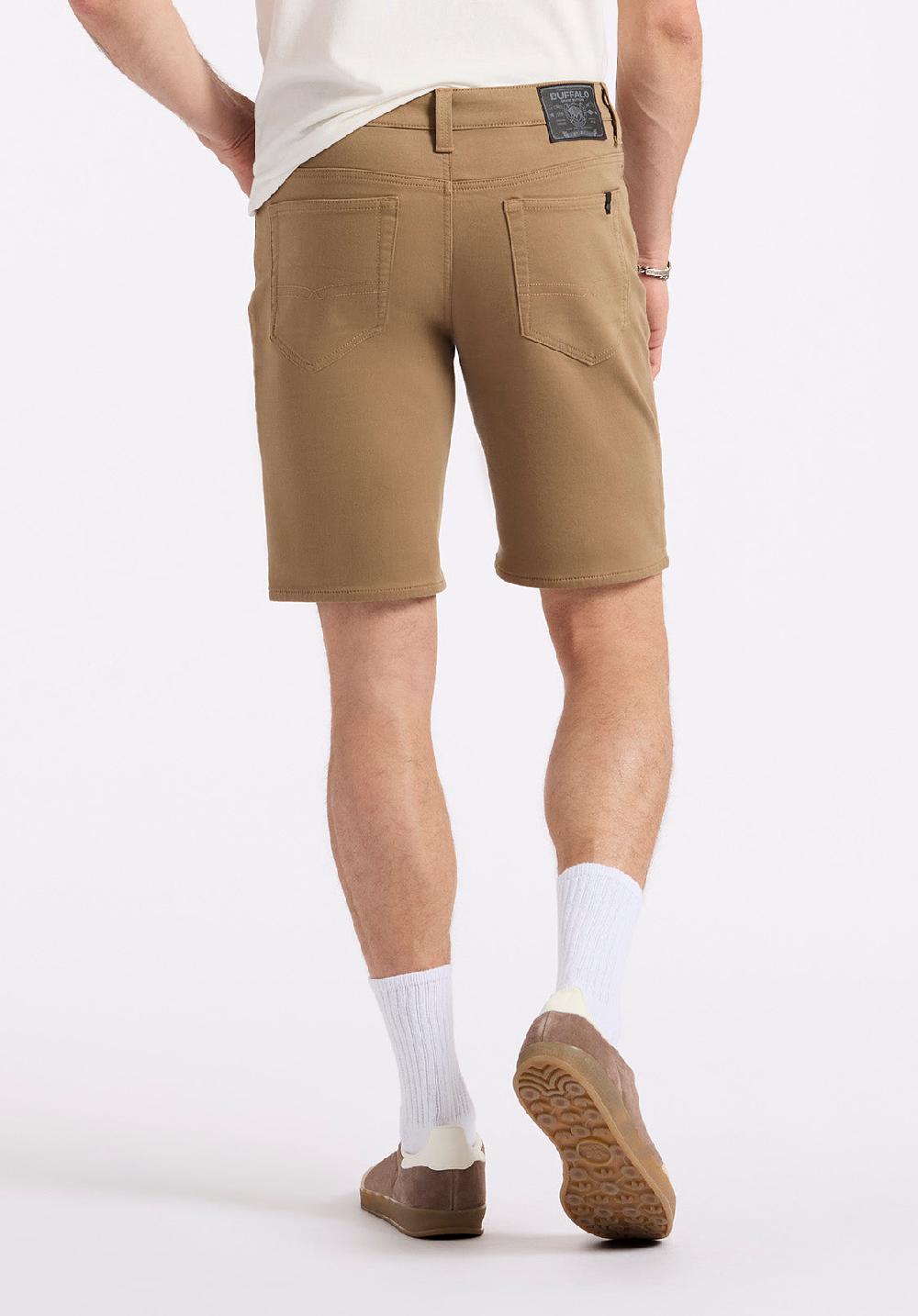 Buffalo David Bitton Short Droit Décontracté Freedom Flex Pour Homme Dean Beige Foncé
