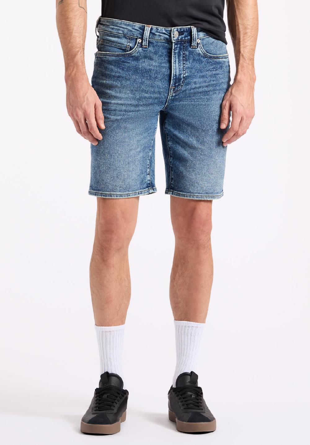 buffalo david bitton Short droit décontracté Freedom Flex pour homme Dean Indigo vintage sablé