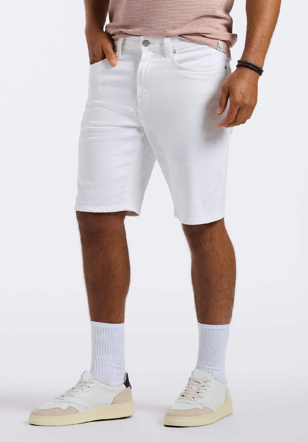 Buffalo David Bitton Short Droit Décontracté Pour Homme Dean Blanc