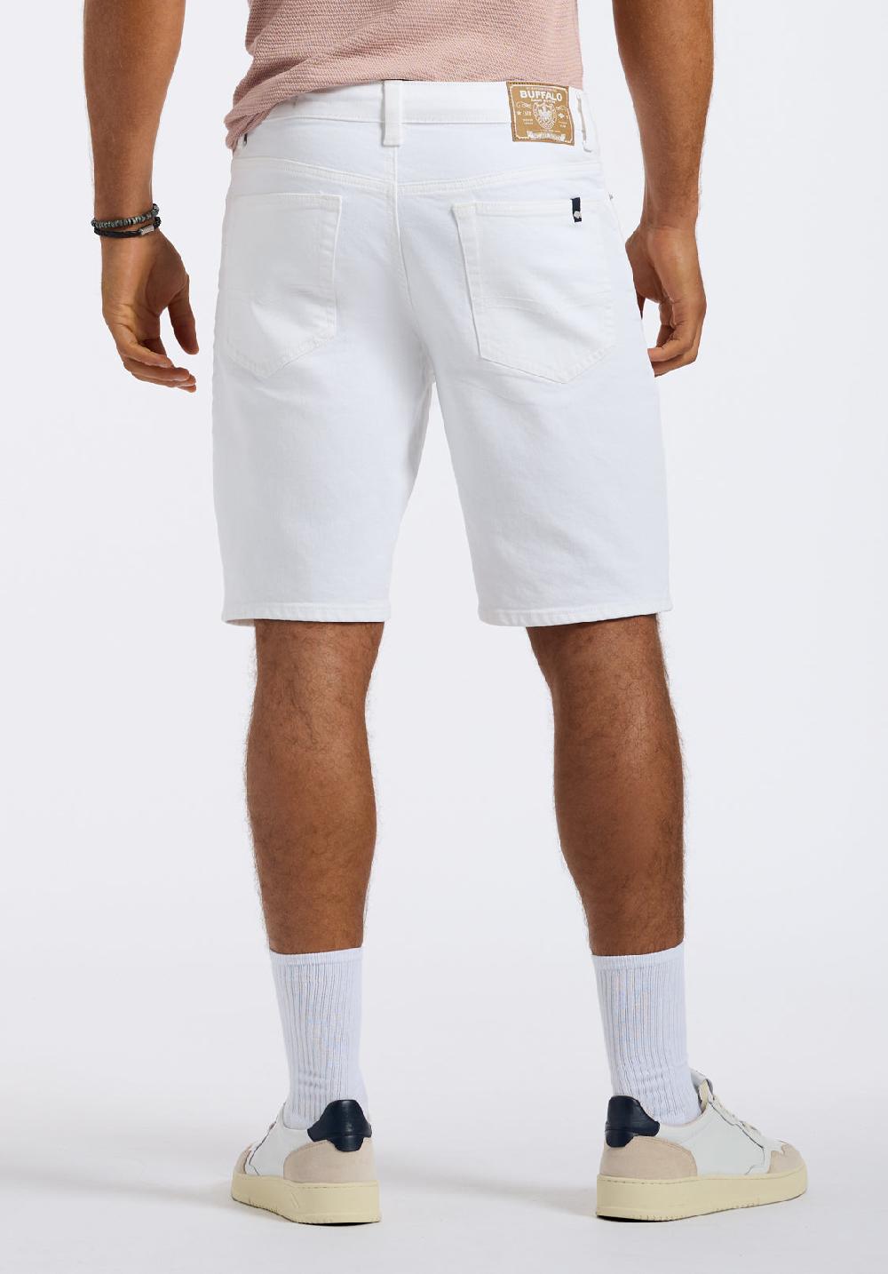 Buffalo David Bitton Short Droit Décontracté Pour Homme Dean Blanc