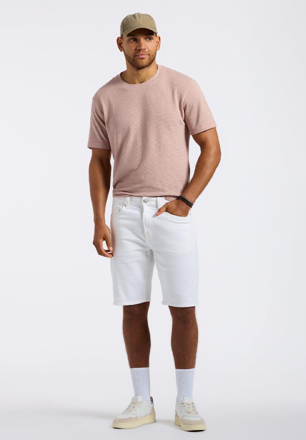 Buffalo David Bitton Short Droit Décontracté Pour Homme Dean Blanc