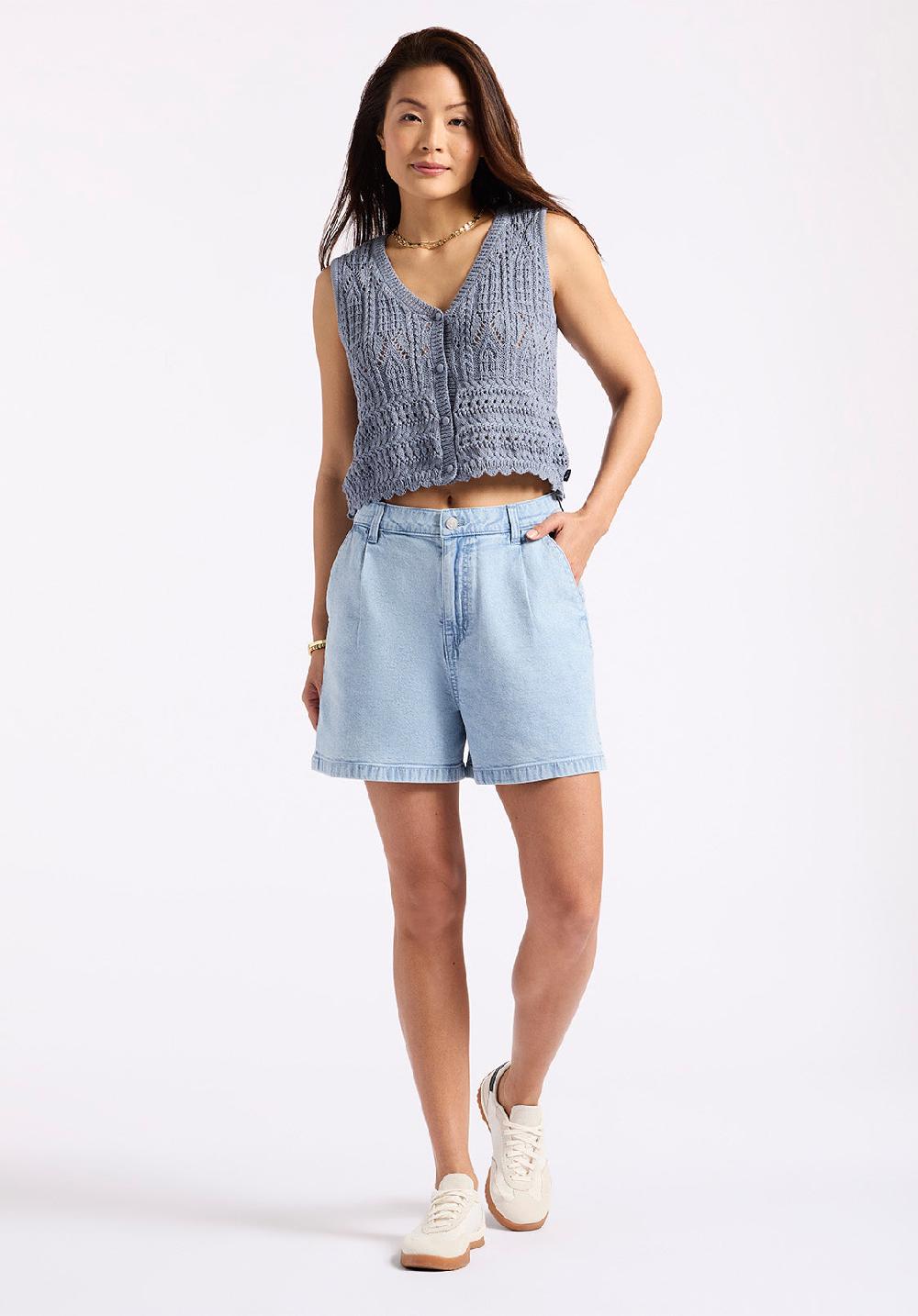 Buffalo David Bitton Short En Denim Décontracté Pour Femme Gaga Bleu Délavé