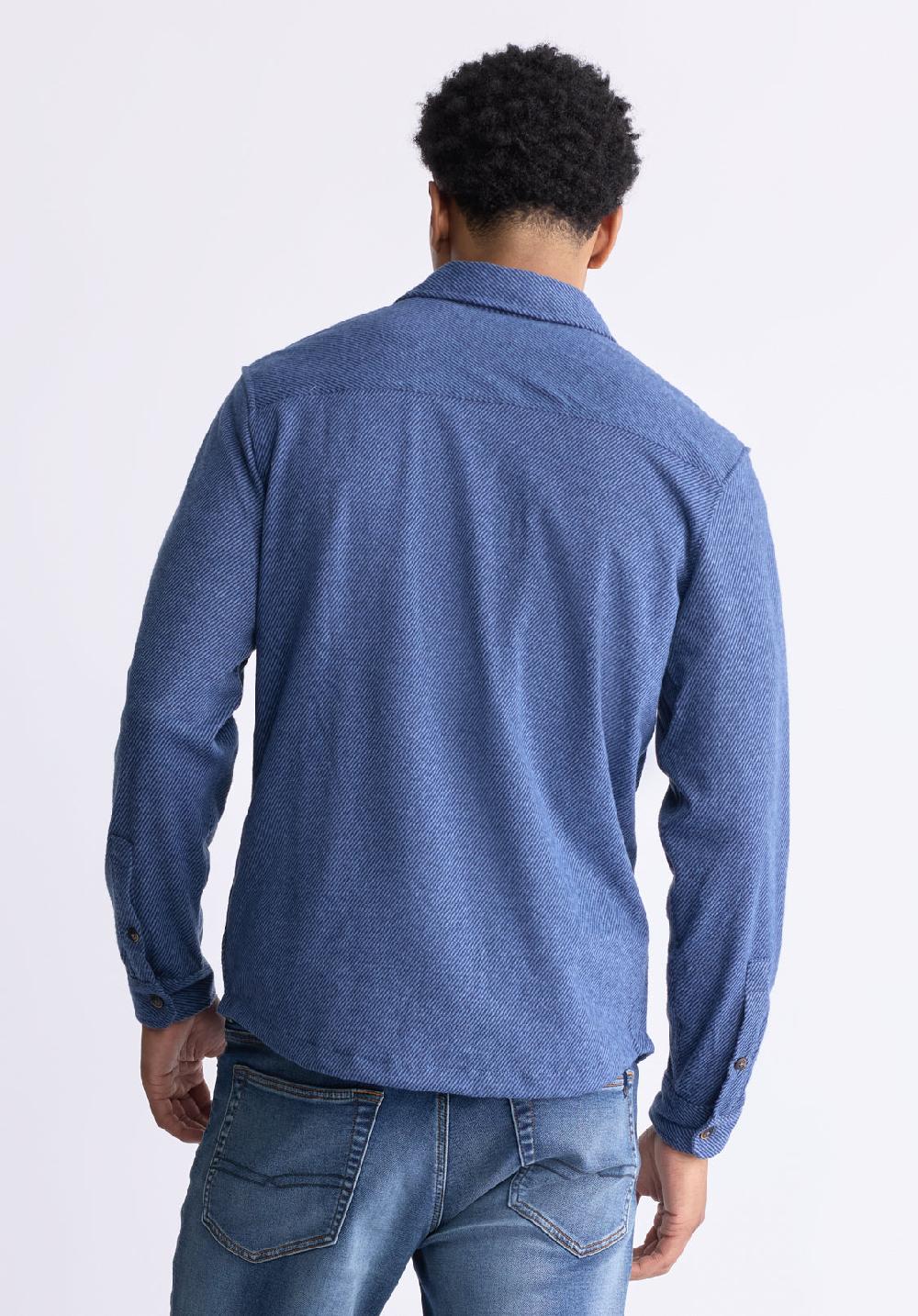 Buffalo David Bitton Sigge Men's Blanket Shirt In Blue