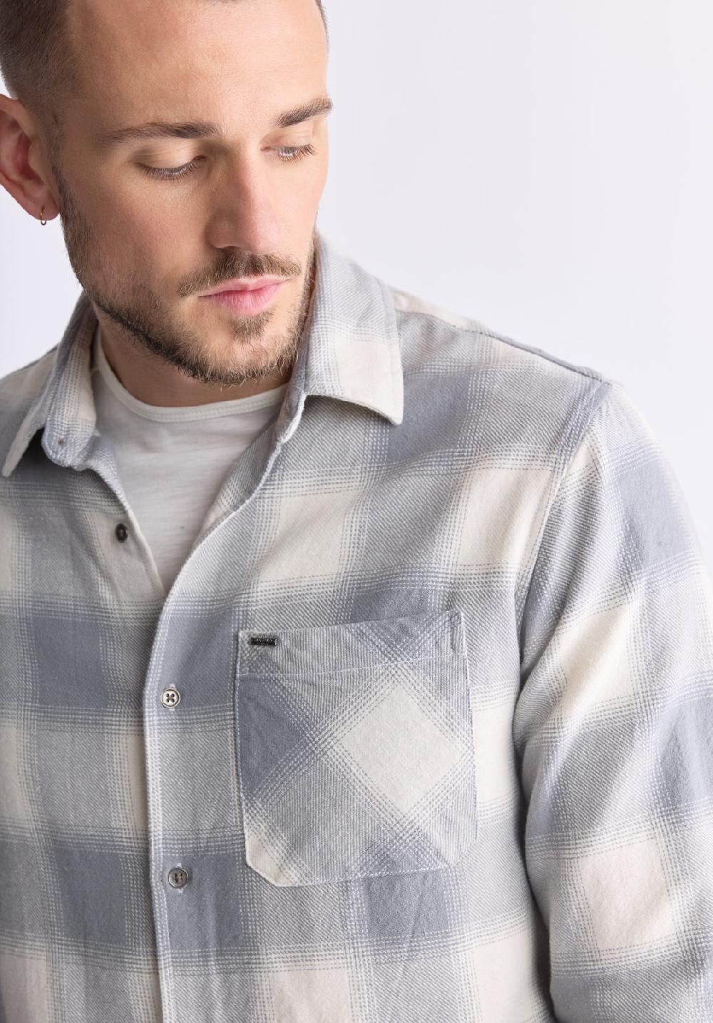 Buffalo David Bitton Sinclair Men's Long-Sleeve Plaid Shirt Grey