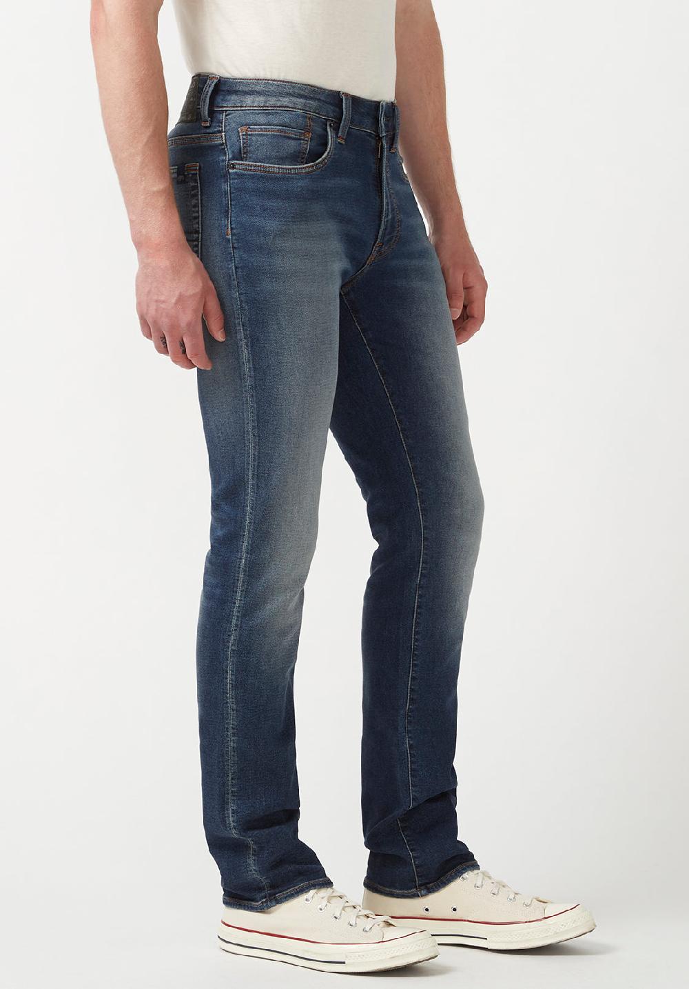 Buffalo David Bitton Slim Ash Men's Fleece Jeans In Dark Sanded Blue