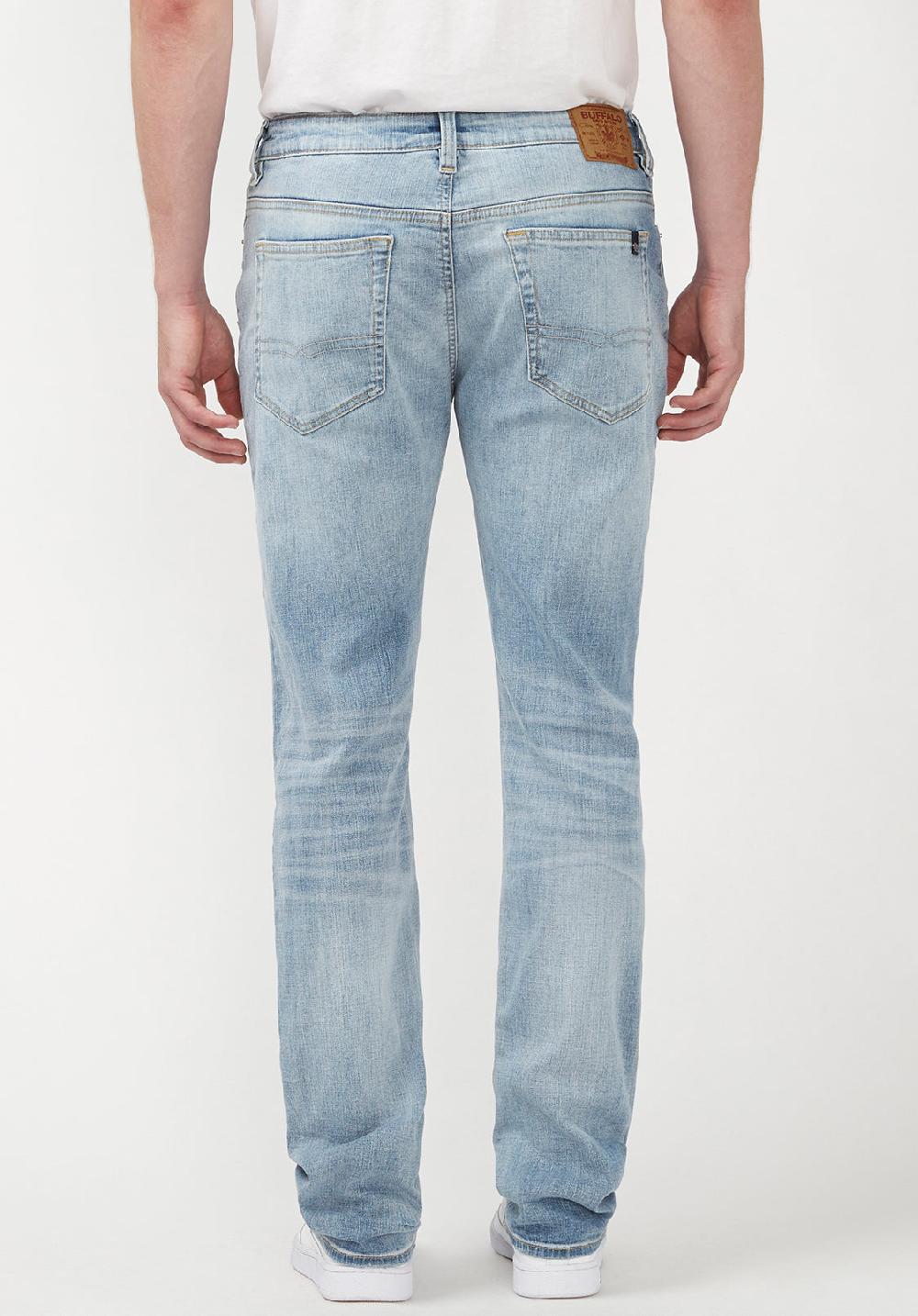 Buffalo David Bitton Slim Ash Men's Jeans In Crinkled Light Blue